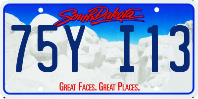 SD license plate 75YI13