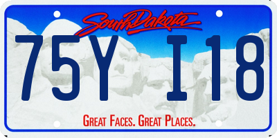 SD license plate 75YI18