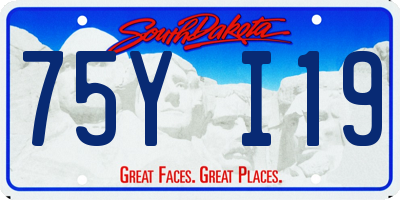 SD license plate 75YI19