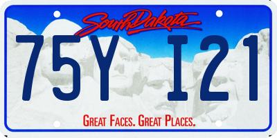 SD license plate 75YI21