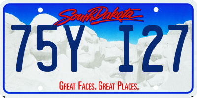 SD license plate 75YI27