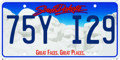 SD license plate 75YI29