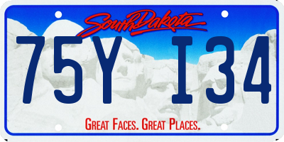 SD license plate 75YI34