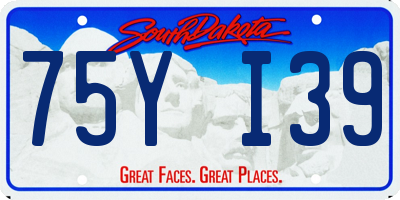 SD license plate 75YI39