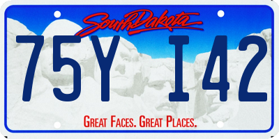 SD license plate 75YI42