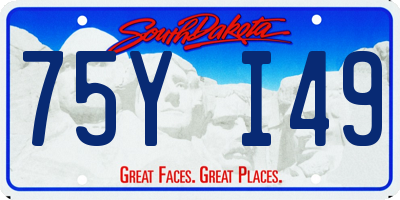 SD license plate 75YI49