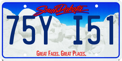 SD license plate 75YI51