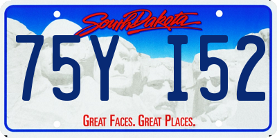SD license plate 75YI52