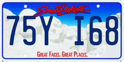 SD license plate 75YI68