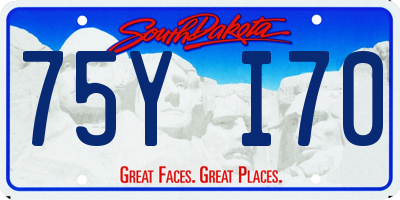 SD license plate 75YI70