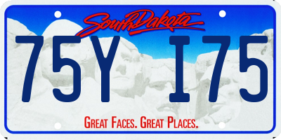 SD license plate 75YI75
