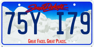 SD license plate 75YI79