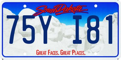 SD license plate 75YI81