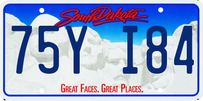 SD license plate 75YI84