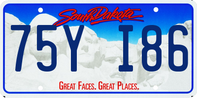 SD license plate 75YI86