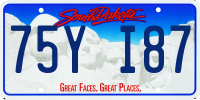 SD license plate 75YI87