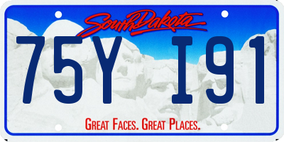 SD license plate 75YI91