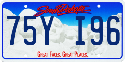 SD license plate 75YI96