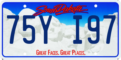 SD license plate 75YI97