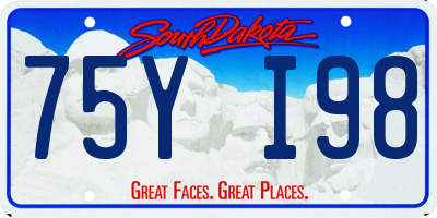 SD license plate 75YI98