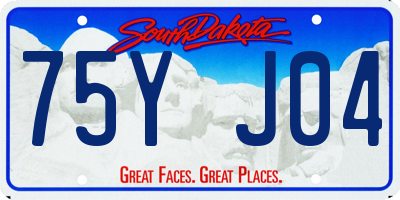 SD license plate 75YJ04