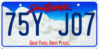 SD license plate 75YJ07