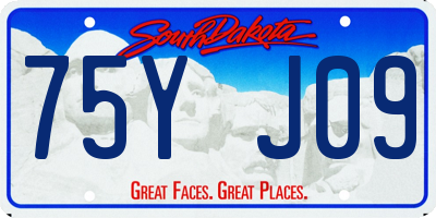 SD license plate 75YJ09