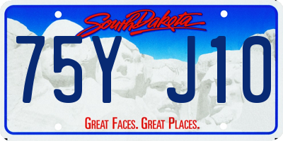 SD license plate 75YJ10