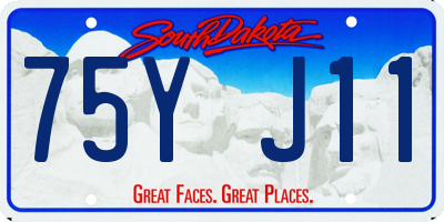 SD license plate 75YJ11