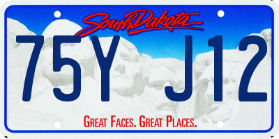 SD license plate 75YJ12