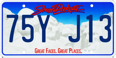 SD license plate 75YJ13