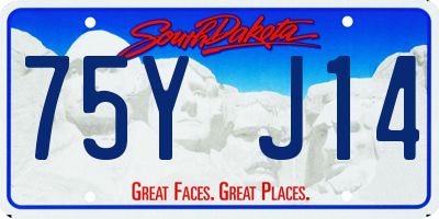 SD license plate 75YJ14