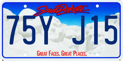 SD license plate 75YJ15