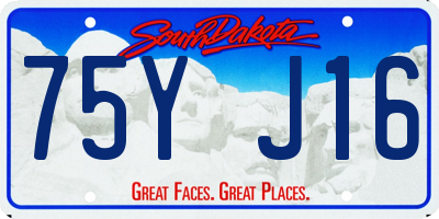 SD license plate 75YJ16