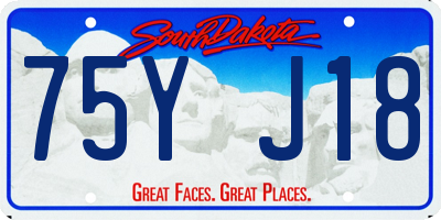 SD license plate 75YJ18