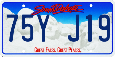 SD license plate 75YJ19