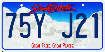 SD license plate 75YJ21