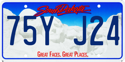 SD license plate 75YJ24