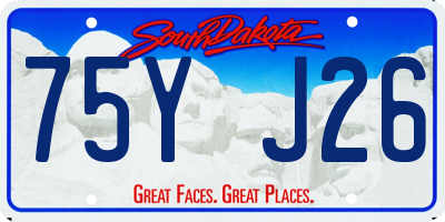 SD license plate 75YJ26