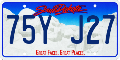 SD license plate 75YJ27