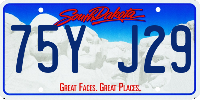 SD license plate 75YJ29