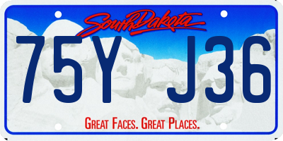 SD license plate 75YJ36