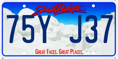 SD license plate 75YJ37