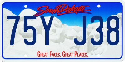 SD license plate 75YJ38