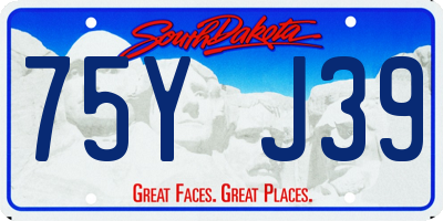 SD license plate 75YJ39