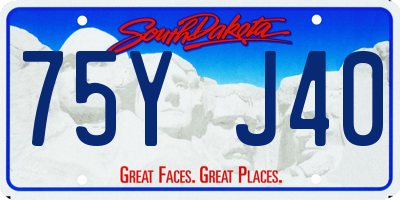 SD license plate 75YJ40