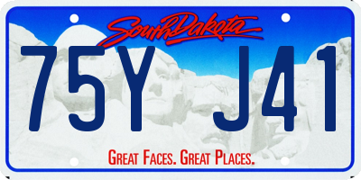 SD license plate 75YJ41