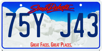 SD license plate 75YJ43