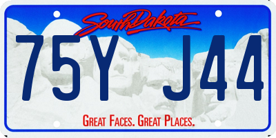 SD license plate 75YJ44