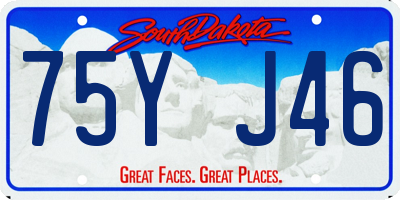 SD license plate 75YJ46
